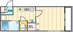 トワーニ梅島 3階1Kの間取り