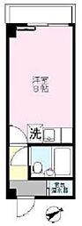 コーポ鎧 1Kの間取図画像