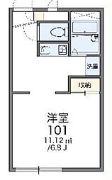 レオパレスシャルマン大塚 1Kの間取図画像