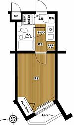 フェニックス芦花公園駅前壱番館 3階1Kの間取り