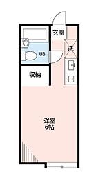 シャンボールA館 ワンルームの間取図画像