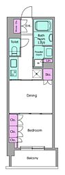 RESIDIA浅草橋 2Kの間取図画像