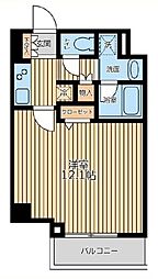 エマーレ行徳 3階1Kの間取り