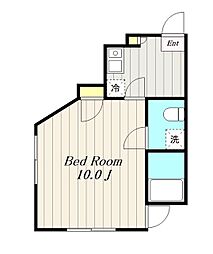 GRAND GARDEN相模中央 2階1Kの間取り