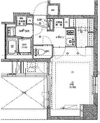 ハーモニーレジデンス秋葉原 1Kの間取図画像