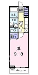 フランシーズ 1階1Kの間取り