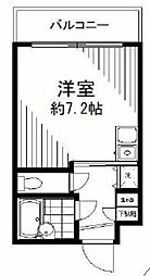 ジャネットビル ワンルームの間取図画像