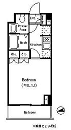 ParkCube四谷三丁目 ワンルームの間取図画像