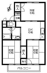 ホーリーサイトウA 3DKの間取図画像