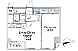 KDXレジデンス桜上水 5階1LDKの間取り