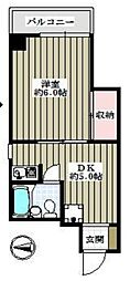 扇屋ビル 8階1DKの間取り