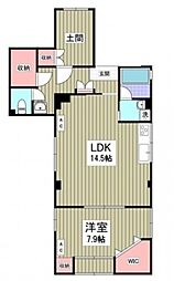 FLAT474ビル 1階1LDKの間取り