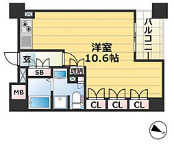 リーガル神戸中山手通り 1Kの間取図画像