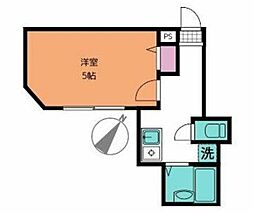 メルディア八王子北野町 2階1Kの間取り