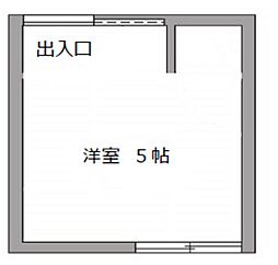 大雪荘 2階ワンルームの間取り
