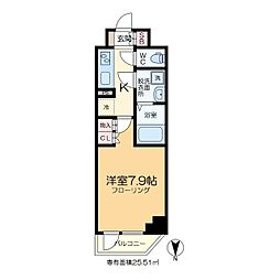 CREVISTA綾瀬2 1Kの間取図画像