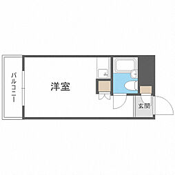 プチメゾン室見 ワンルームの間取図画像
