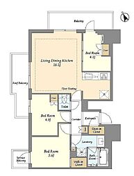 オアーゼ日暮里レジデンス 7階3LDKの間取り