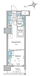 ルフォンプログレ品川戸越 3階1DKの間取り