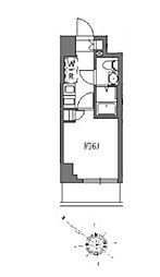アラート横濱桜木町I 1Kの間取図画像