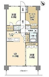 ARK CITY船堀 1階2SLDKの間取り