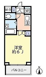 パレ・ホームズ東伏見 4階1Kの間取り