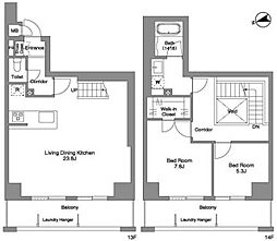 プリマステラ 13階2LDKの間取り