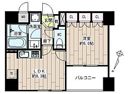 ルジェンテ目黒 11階1LDKの間取り