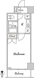 フォレシティ秋葉原 1Kの間取図画像
