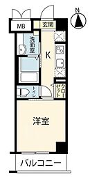 グロース江古田駅前 5階1Kの間取り