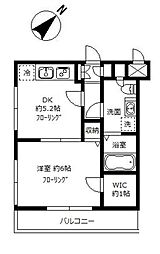 ヒラソル 2階1DKの間取り