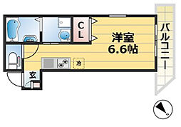 フジパレス神戸神明町 1LDKの間取図画像