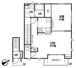 エストール 1LDKの間取図画像