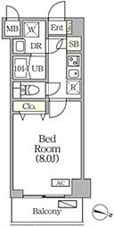 ORSUS志村坂上 5階1Kの間取り