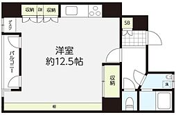 パレ・ドール渋谷 4階ワンルームの間取り