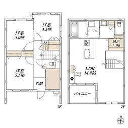 リーベ 3LDKの間取図画像