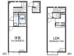 レオネクスト成宗 2階1LDKの間取り