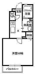 メゾンアイ 1階1Kの間取り