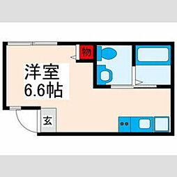 Maison M 1階ワンルームの間取り