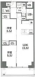 RIO 2LDKの間取図画像