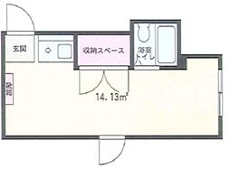 ラックスホーム白楽 ワンルームの間取図画像