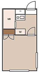 スカイコート武蔵小杉5 1Kの間取図画像