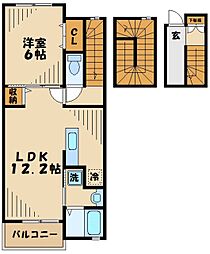 サンリット王禅 1LDKの間取図画像