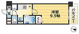 ツルトスコ南落合 1Kの間取図画像