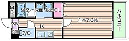 オルゴグラート鶴見 1Kの間取図画像