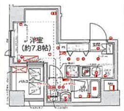 スパシエ新高円寺 ワンルームの間取図画像