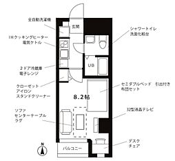 プチグランデ秋葉原 9階1Kの間取り