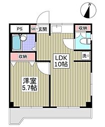 サンシティ末広 1LDKの間取図画像