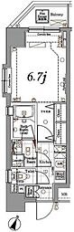 アクサスジーベック秋葉原 1Kの間取図画像
