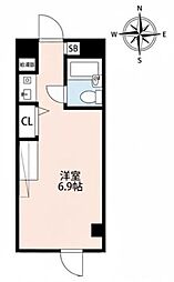 貝取学生会館 1階1Kの間取り